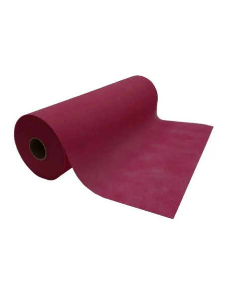 ▷ Rollo mantel TNT burdeos de 48 m con secciones precorte 40x120 cm.