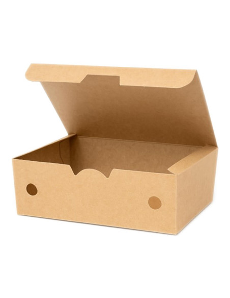 ▶️Caja para fritos grande Kraft 900 cc 142x102x61mm (450 Uds.)