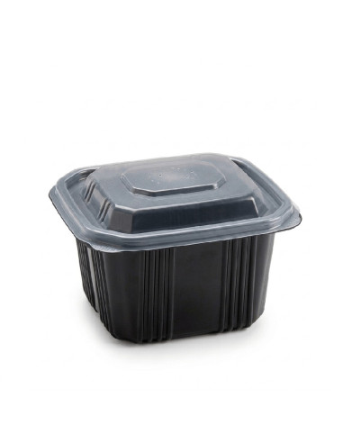✅ Envase Desechable Para Microondas Negro 500 cc - Envío 24h.