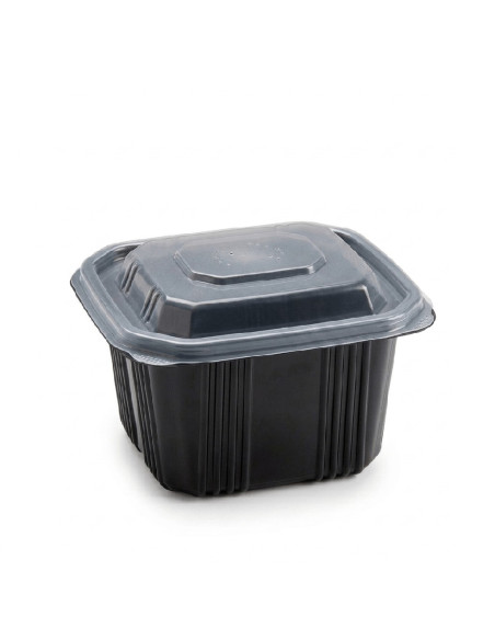 ✅ Envase Desechable Para Microondas Negro 500 cc - Envío 24h.