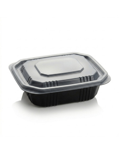 ▷ Envase Plástico para Microondas Negro 1.000 cc - Envío 24h.
