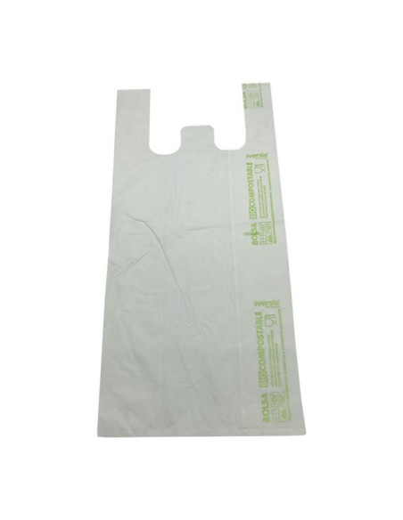 ▷ Bolsa Camiseta Biodegradable y Compostable 30 x 40 cm.