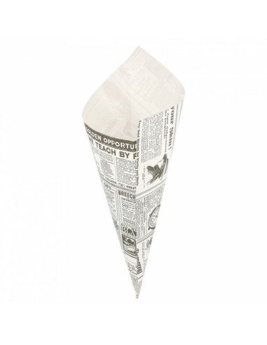▷ Cono de Papel Antigrasa - Envío 24h. - Envases del Mediterráneo