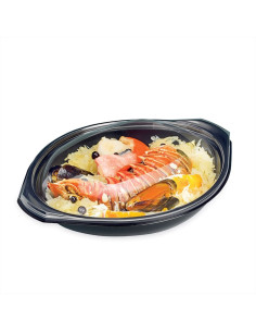 Envase para Comida de Plástico Redondo Negro 500 cc - Envío 24h. 2