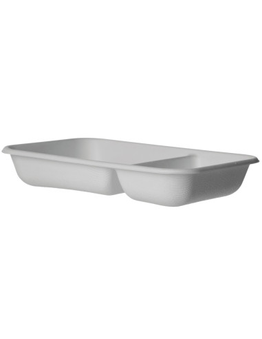 ▷ Bandeja de Cana-de-Açúcar Dois Compartimentos - Envio 24h.