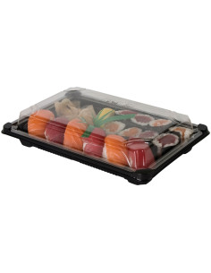 ▷ Bandeja Para Sushi Biodegradable + Tapa - Envío Gratuito 24h.