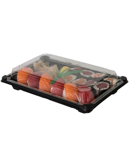 ▷ Bandeja Para Sushi Biodegradable + Tapa - Envío Gratuito 24h.