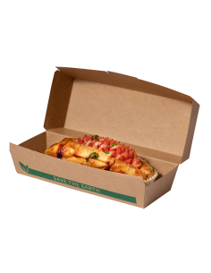 ▷ Caja para Hot Dog y Bocadillos de Papel - Envases del Mediterráneo.