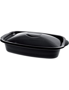 ▷ Bandeja Desechable Negra 500 cc mas Tapa Transparente - Envío 24 h. 2
