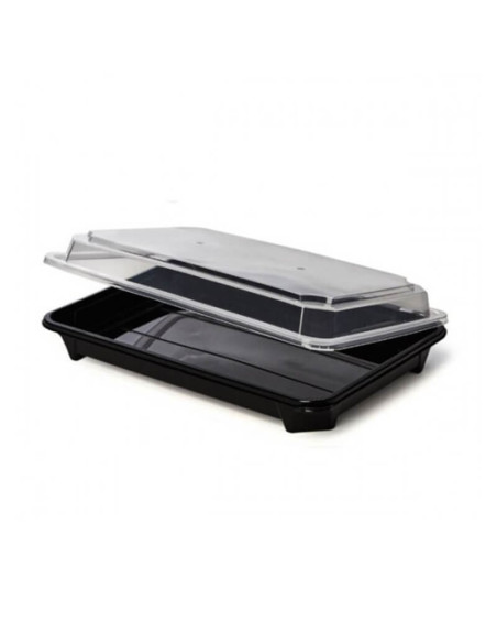 ▷ Bandeja para Sushi Negra mas Tapa 230X155X47 mm - Envío Gratuito.