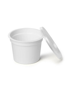 ▷ Recipientes de Plástico para Molhos 100 cc Branco + Tampa - Envio 24h.