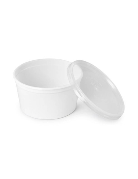 ▷ Envase Blanco con Cierre Hermético 500 cc mas Tapa - Envío 24h.