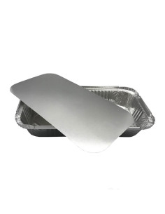 ▷ Bandeja de Aluminio para Alimentos 1820 cc mas Tapa - Envío 24h.