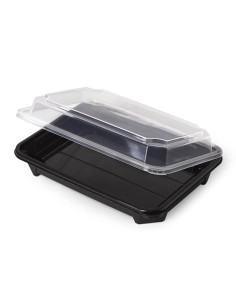▷ Bandeja para Sushi Preta 185X125X47 mm - Envio Gratuito 24h.