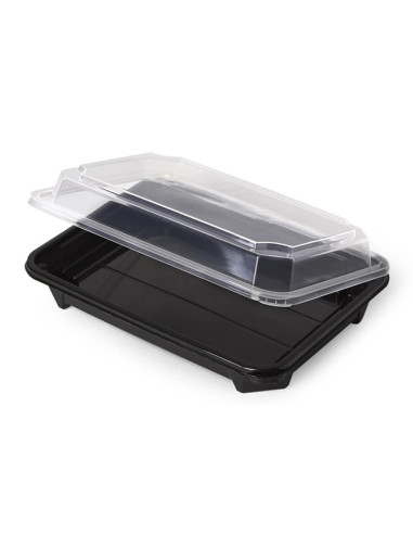 ▷ Bandeja para Sushi Preta 185X125X47 mm - Envio Gratuito 24h.