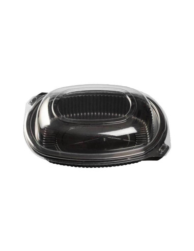 ✅ Envase de Plástico para Microondas Negro + Tapa - Envío Gratuito 24h.