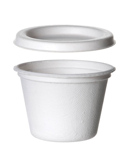 ▷ Molheira Compostável 120ml/4 OZ com Tampa - Envio Gratuito 24h. ✅✅