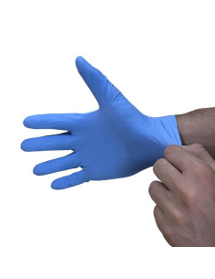 ▷ Guante de Nitrilo Azules Sin Polvo Talla M - Envío 24h.
