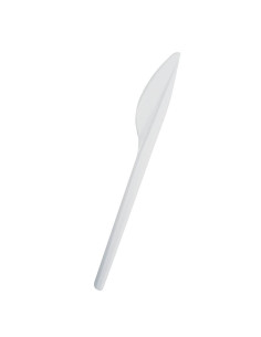 ▷ Cuchillo Biodegradable Blanco CPLA - Envío 24h.