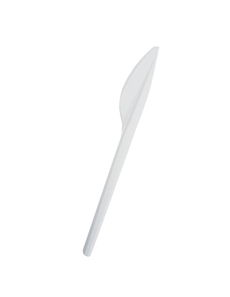 ▷ Cuchillo Biodegradable Blanco CPLA - Envío 24h.