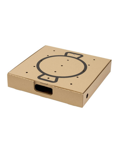 ✅ Caja Marrón para Transportar Paellas 40x40 cm - Envío Gratuito 24h.